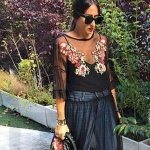 🌹ZARA FLORAL TULLE DRESS